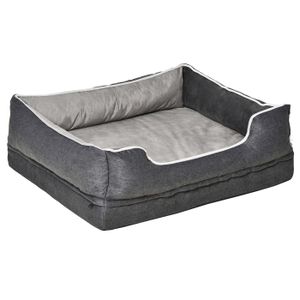 M/L/XL Dohump Panier Chien Orthopédique pour Chiens Moyen et Grande Taille Lit pour Chien Lavable Gris M Doux Coussin Canapé pour Chien et Dehoussable 