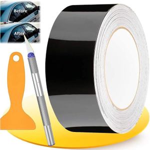 film vinyle noir brillant thermoformable sticker adhésif covering 152cm x  30cm