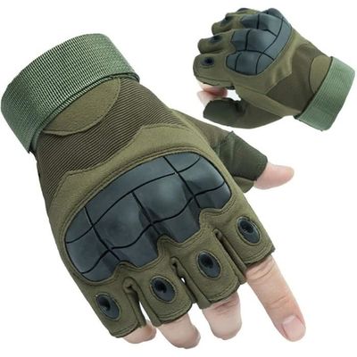 Gants Tactiques Mi-doigts Galenecx - Noir - Pour Moto, Vélo, Randonnée Et Sports Outdoor
