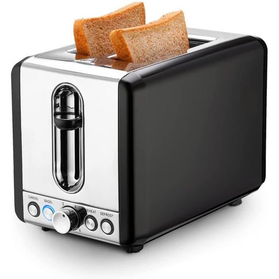 Grille Pain en Acier Inoxydable Automatique avec Petits Pains, rôtissage, Fonction de dégivrage