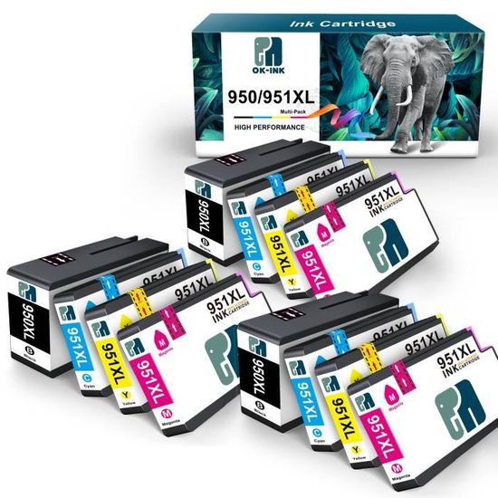 Cartouche D'encre Cyan Compatible HP 951C (HP951XL) - Marque Go Inks - Neuf
