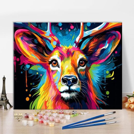 Kit de Peinture par Numéro - Fleurs Oiseaux - 30x40cm