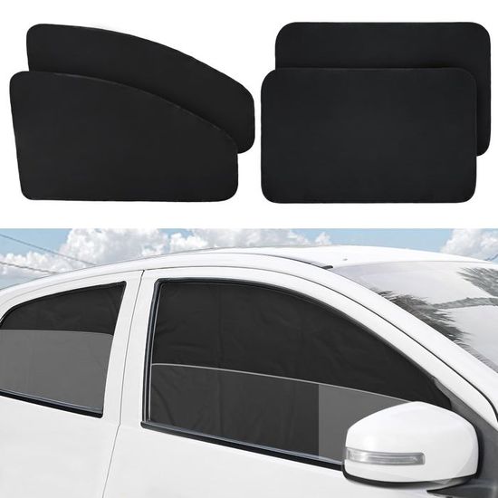 Pare-soleil Magnétique Pour Voiture NebulaGlam - 4 Pièces (avant+arrière), Protection UV, Vue Unilatérale, Pour Bébés Et Animaux