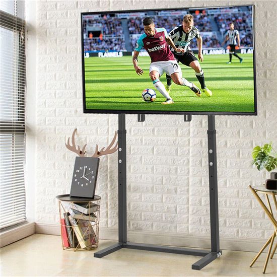 Suptek Support TV universel, pieds TV en métal pour écrans TV plats et incurvés LCD/LED/OLED/Plasma de 22 à 65 pouces, réglage de la hauteur avec VESA 75 x 75 mm à 800