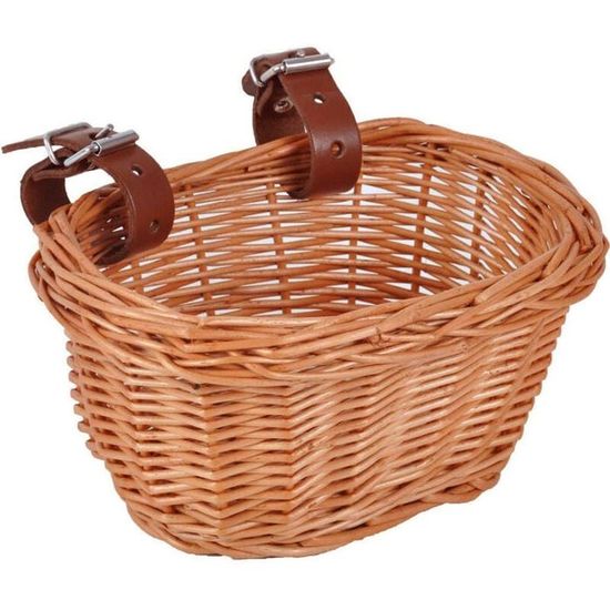 Panier Vélo ZUKKA Tissé - Pour Guidon Avant, étanche, Avec Sangles Cuir (30,5x20,5x18,9 Cm)