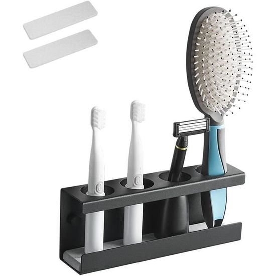 Porte Brosse à Dents Électrique Amovible 8 Compartiments - Organiseur Salle De Bain Antidérapant