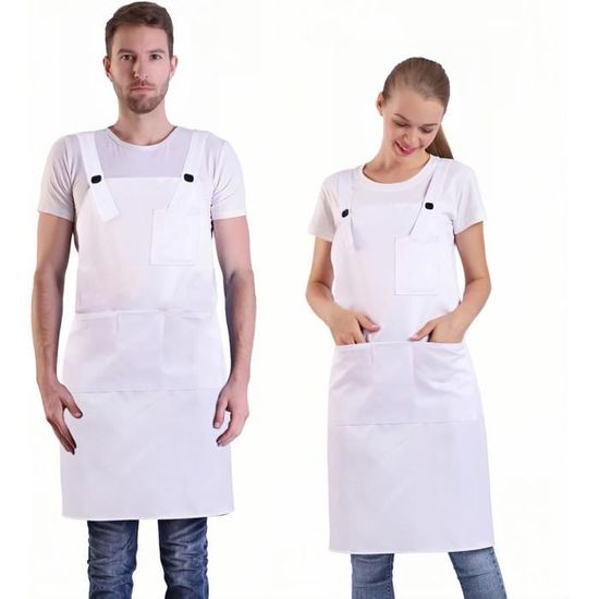Tablier De Chef En Coton Avec Poche Pour La Cuisine, La Pâtisserie, Le
