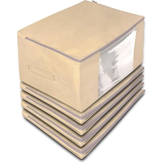 Sac De Rangement Pour Couette - Beige, Matière PVC Non Tissé - Neuf Sous Emballage