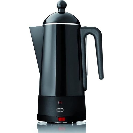 Cafetière émaillée 1,1L Rouge - Pour Induction, Gaz, électrique - Style Rétro Et Résistante