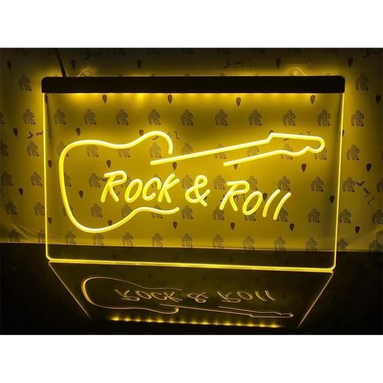 Enseigne Lumineuse Néon Hard Rock Cafeshop - Panneau LED Bar Shop Avec Variateur D'Intensité