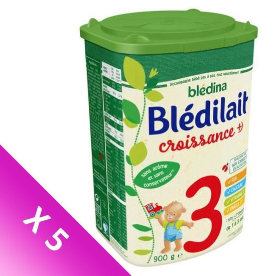 Blédina Blédilait Junior 4 - Lait En Poudre Pour Bébé 18-36 Mois - Pack De 6 Boîtes De 900g