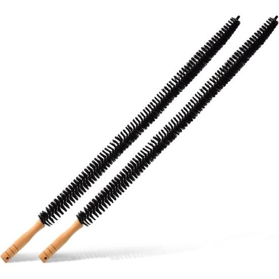 Lot De 2 Brosses De Nettoyage Pour Flûtes Et Instruments à Vent En Bois - Poils Doux Anti-Rayures, Longueur 35 Cm Et 31 Cm