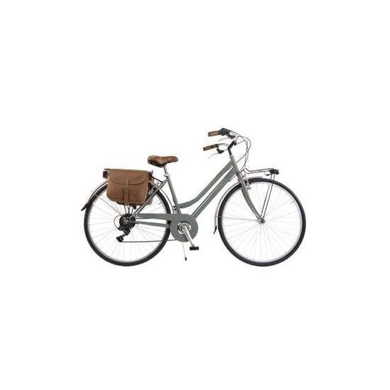 Vélo de Ville Retro Via Veneto by Canellini Acier Dame Gris - 46 - Femme - Dolce Vita - 6 vitesses - 28 pouces