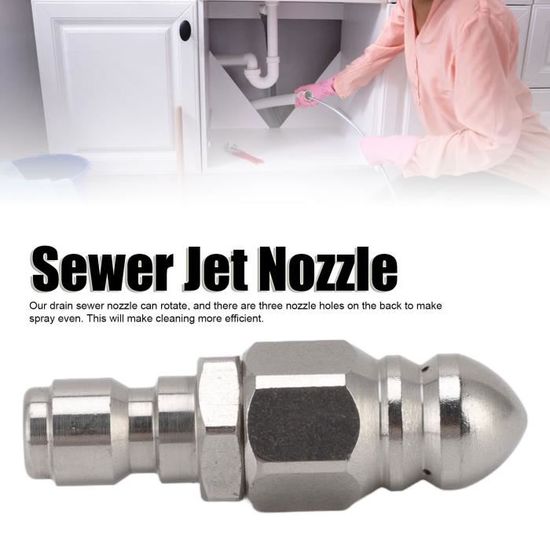 Buse De Nettoyage Canalisations Égout Haute Pression 20mm - Injecteur Pour Débouchage Tuyau Vidange