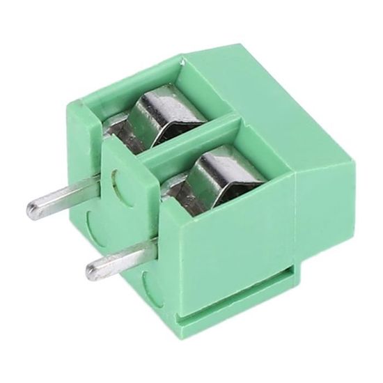 50 Pièces Connecteur De Bornier, 2 Broches 2.54mm Pas Vert PCB