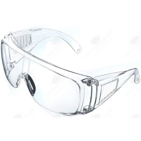 HTBE® Lunettes de protection de sécurité laboratoire Chimie travaux bricolage Anti - bué anti poussière PVC transparente solide 