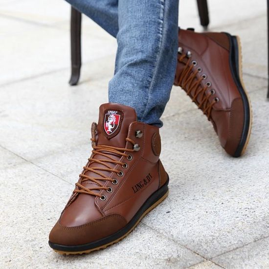 Chaussure Homme Chaussures Montantes Ã Lacets Chaussures Montantes