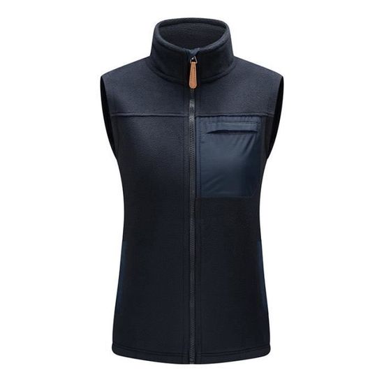 Gilet Polaire Sans Manche Femme Chaude Veste Sans Manches Polaire Femme Grande Taille Blouson Sans Manche Molletonné Femme Gilet Polaire Sans Manches Femme Col Montant ÉLéGant