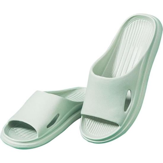 Snoozies! Pantoufles En Coton Pour Femme, Polaire Sherpa Super Douce, Semelle Antidérapante U2013 Tailles 36 à 40, Bleu, Medium