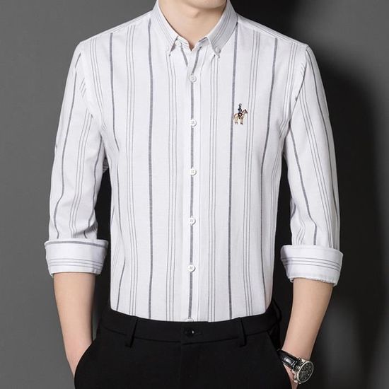 Chemise Homme Vintage Quik Silver XL Rayures Noir Et Blanc - Coton - Occasion Bon état