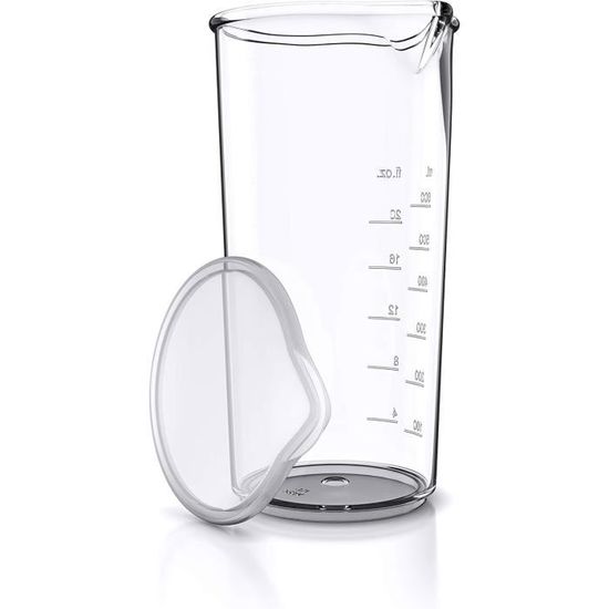 Verre Doseur Zenker 500ml - Acier Inoxydable - Graduation Liquide - Bec Verseur