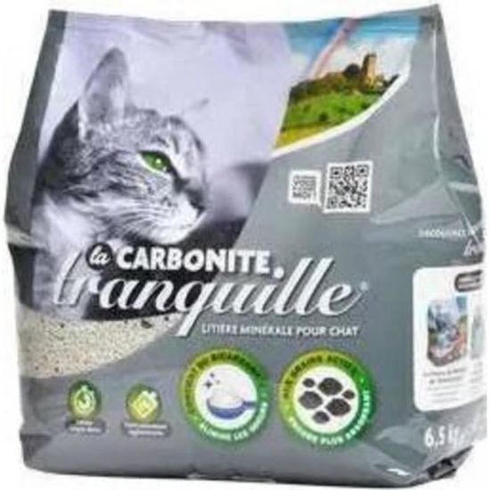 Litière minérale agglomérante pour chat TRANQUILLE 7,1L Charbon — free download