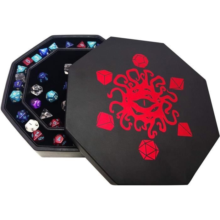 Plateau à Dés Hexagonal Pliable En Cuir Synthétique - Rangement Et Jeu De Société - 6