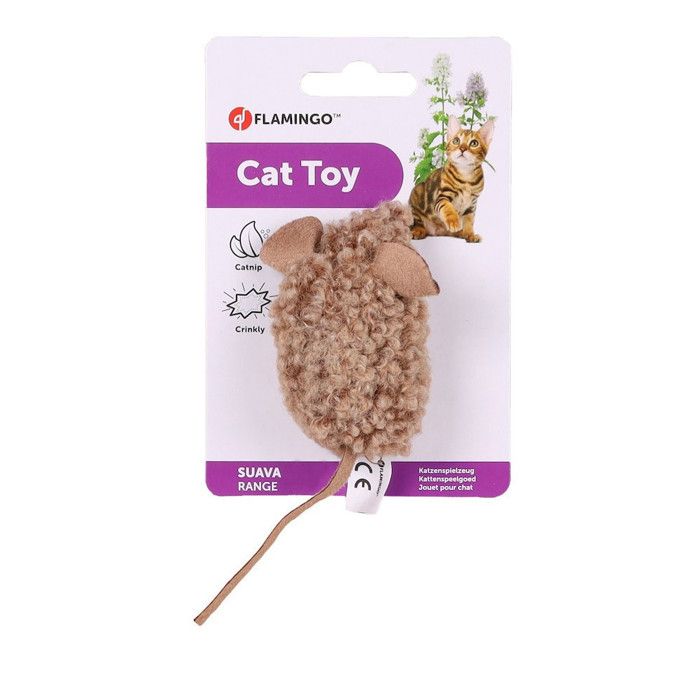 1 souris SUAVA .15 cm. jouet pour chat. couleur aléatoire.-Flamingo Pet Products 3,000000