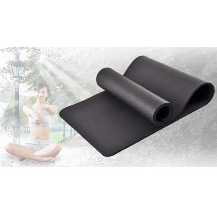 Tapis de Gymnastique pliable-Pour la maison-183x61x1.5cm-Noir