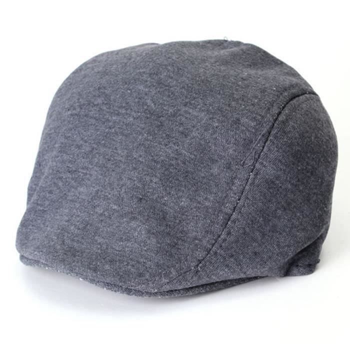 Bonnet Homme Femme Golf Conduit Béret Casquette Coton Hiver Chaud Cap Gris Foncé