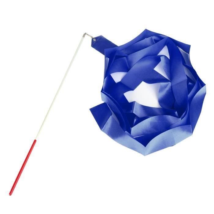 Danse ruban gym gymnastique rythmique tige art ballet twirling bâton 4m Bleu Ma16639