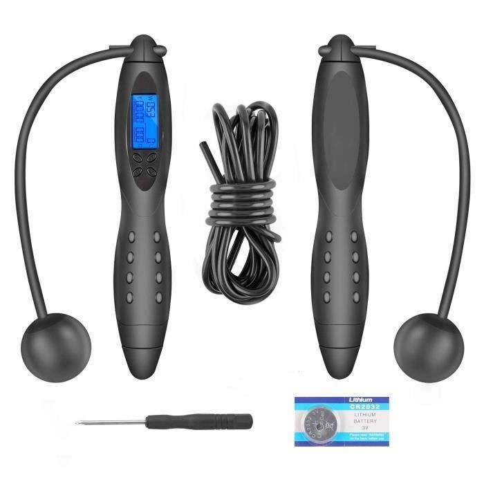 Corde à Sauter électronique, Digital Corde à Sauter Réglable Compteur de Calories avec LCD écran Montrant