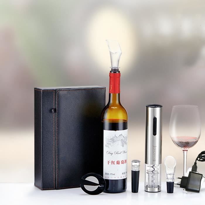Tire Bouchon Electrique Rechargeable, Ouvre Bouteille Vin Avec Support De Coupe D'étanchéité