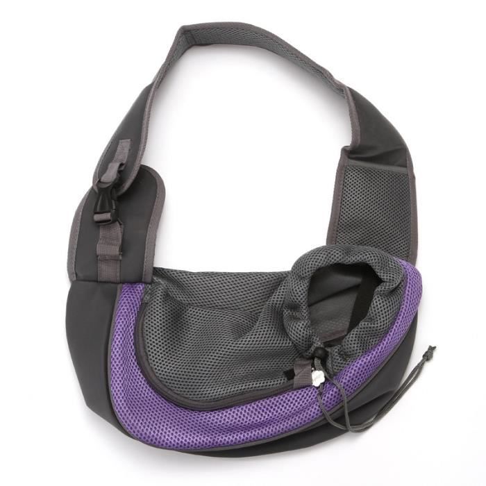 Sac de transport,Sac à bandoulière sac à dos en Silicone Transporteur d'animaux, chat, chiot, chien - Type Purple Without Bowl-S