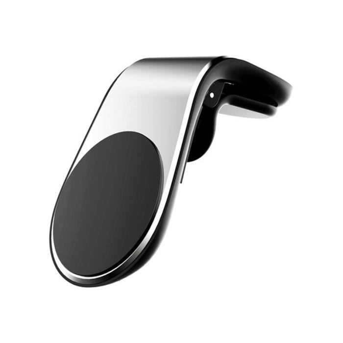 VIKEFON Support pour téléphone de voiture Support de prise d'air magnétique Support de Smartphone Mobile Support - Type Silver