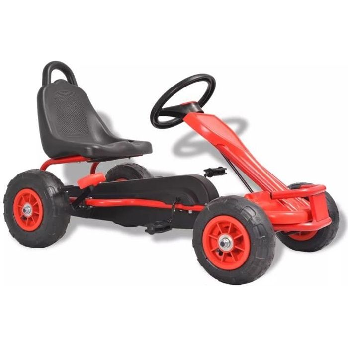 MOBILIER🌿Bonne qualité- Vélo et véhicule pour enfants kart à pédales pour 4 à 8 ans Go kart avec pneus ajustable Jeux de cond8424