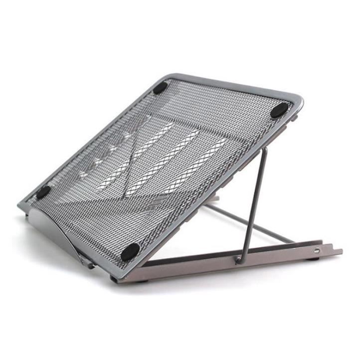 Support tablette,Réglable Support D'ordinateur Portable Pliant Maille de Refroidissement Support de Bureau Tablette - Type Argent