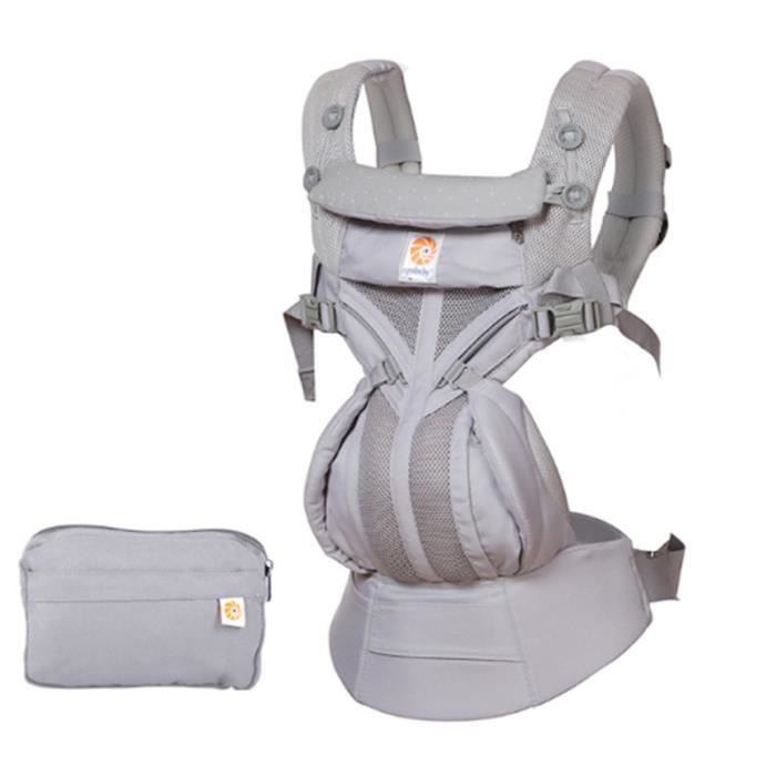 Porte bébé 0-48 mois Perméabilité à l'air d'été gris3 Multifonction Sac de rangement pratique Confort et sécurité mode unique