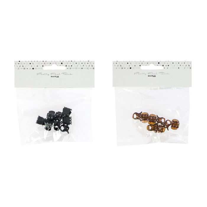 Pinces r cheveux crabe petit modcle x8 Noir , Beautélive,