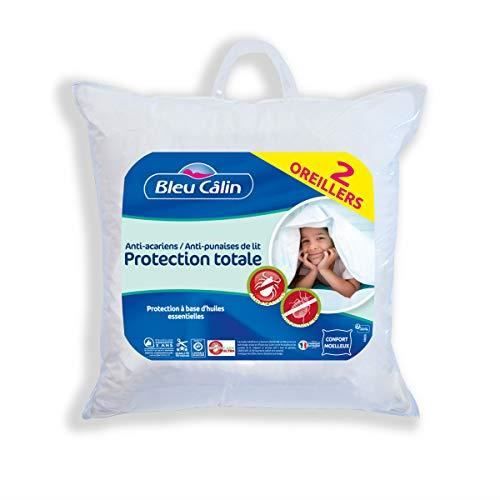 Bleu Câlin Lot de 2 Oreillers Anti-Acariens, Anti-Punaises de Lit, Greencare Ultra, Blanc, 60x60 cm, OGUH55060 OGUH550600 LOT