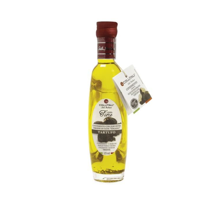 COLLITALI Bouteille -poignéee design- FIORE huile olive Italie saveur truffe - 125 ml