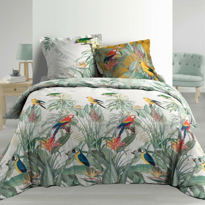 CDaffaires parure 3 p. 240 x 220 cm percale imp. 78 fils allover safia