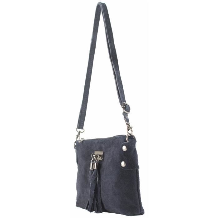 SA009621I-OE-Galia - Sac Bandoulière Femme Cuir Velours - histoireDaccessoires