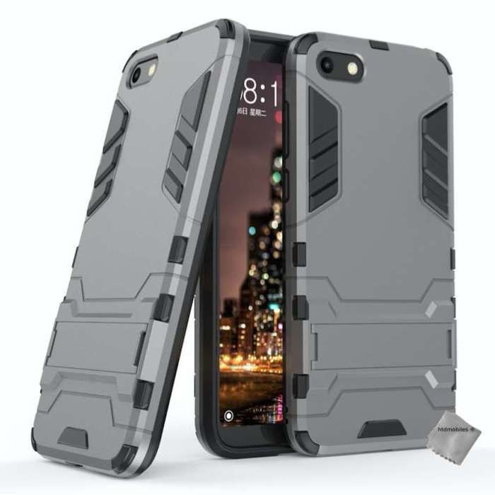 Coque rigide anti choc pour Huawei Y5 (2018) + film ecran - GRIS