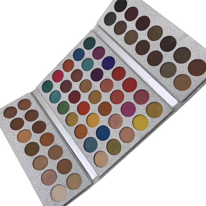 64 couleurs haute brillance mat fard à paupières paillettes ombre à paupières imperméable à l'eau pigment durable ombre à paupières