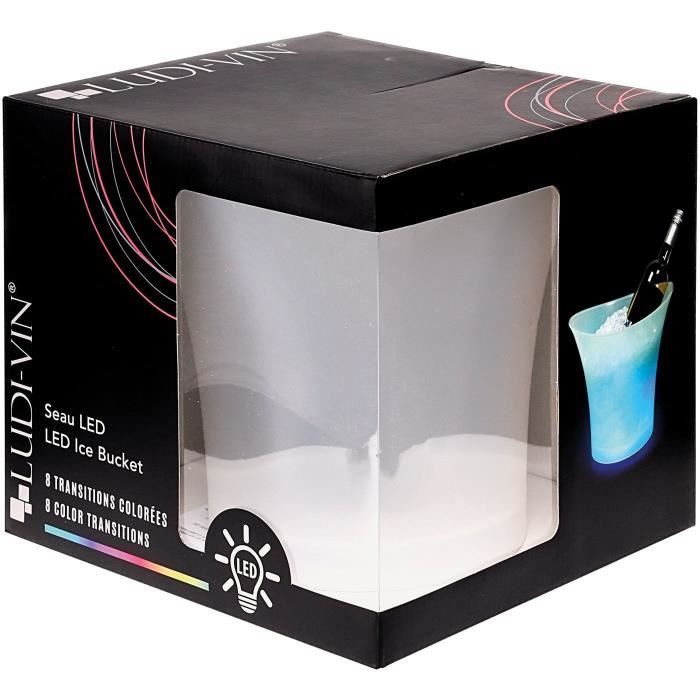Seau à champagne lumineux LED