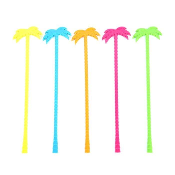 Bâton de Swizzle d'agitateur de noix de coco décoratif coloré de 25 pièces pour la barre SOIN DES CILS - SOURCILS - COLORATION