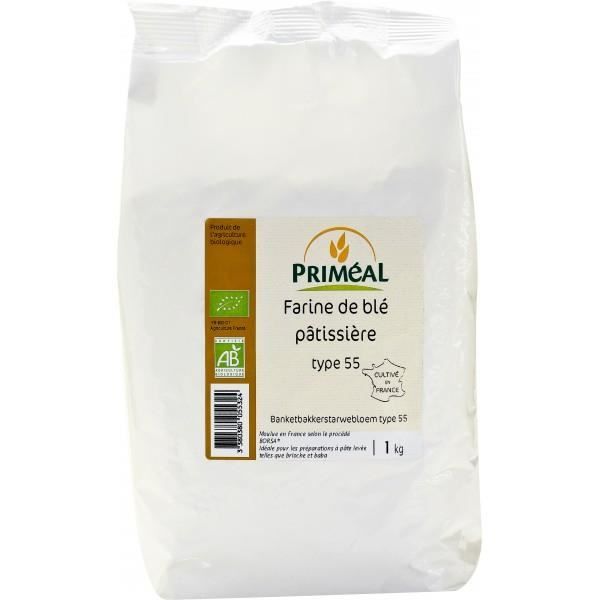 Farine pâtissiêre de Blé T55, 1kg, Priméal