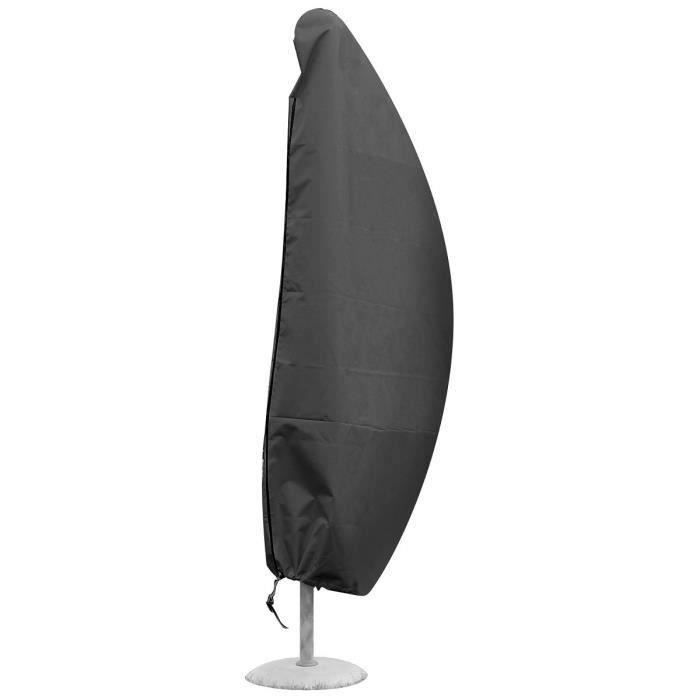 GREEN CLUB Housse de protection pour parasol déporté 4m - Anthracite