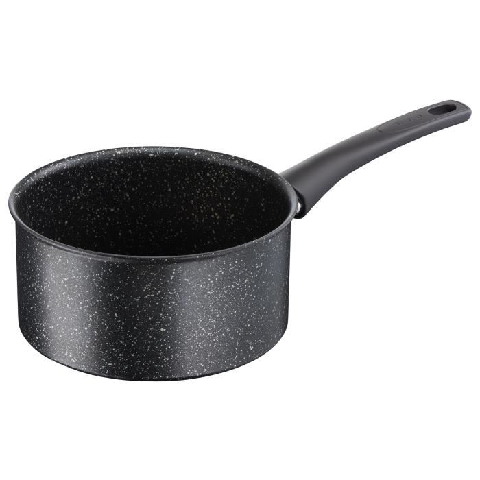Tefal C6342802 Authentic Casserole Moucheté Tous Feux Dont Induction, Aluminium, Noir, 16 cm